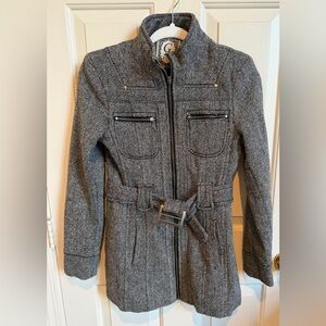 G by Guess jacket. GUC. Size small. Black tweed weave.